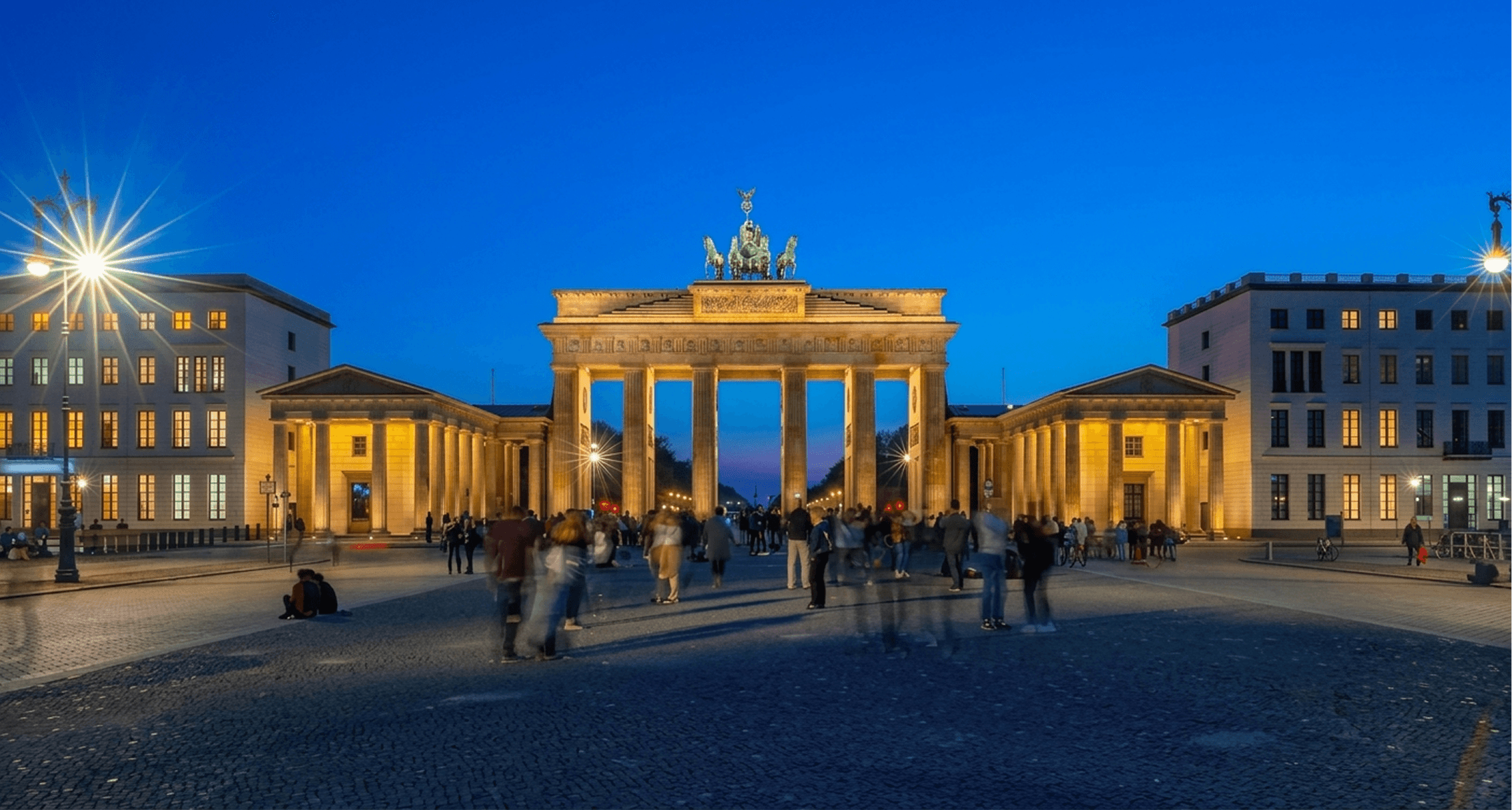 Brandenburg Gate, Berlin, at dusk